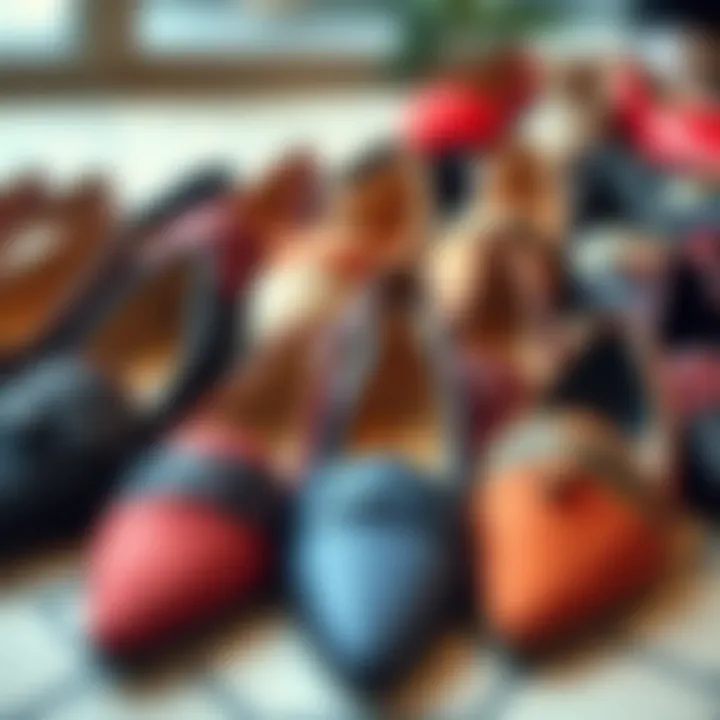 Diverse Styles of Woven Pointed Toe Flats Variety of styles and colors of woven pointed toe flats