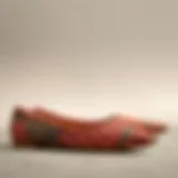 Stylish woven pointed toe flats showcasing intricate patterns.