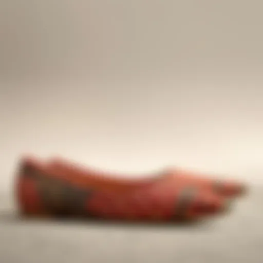 Stylish woven pointed toe flats showcasing intricate patterns.