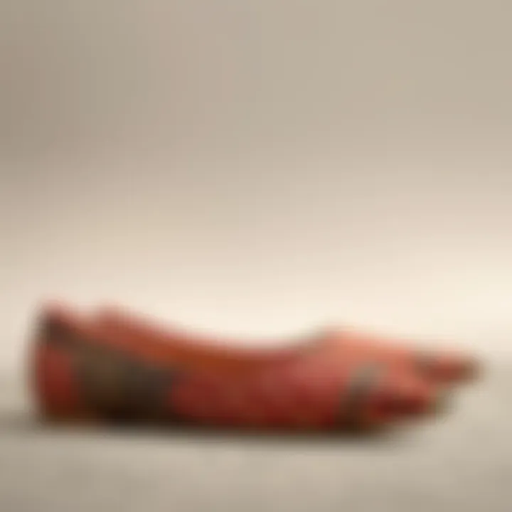 Stylish woven pointed toe flats showcasing intricate patterns.