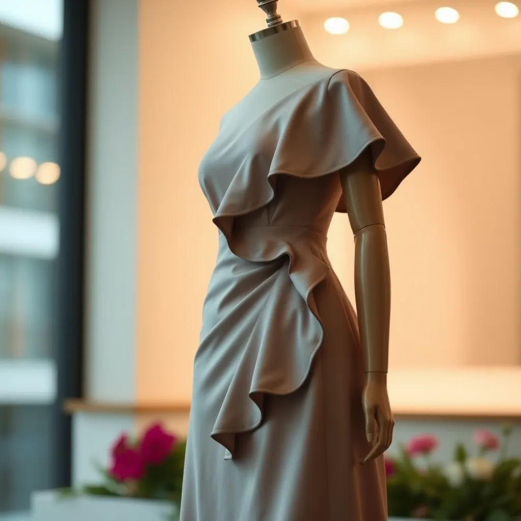 The Allure of the Solid Ruffle Trim Dress