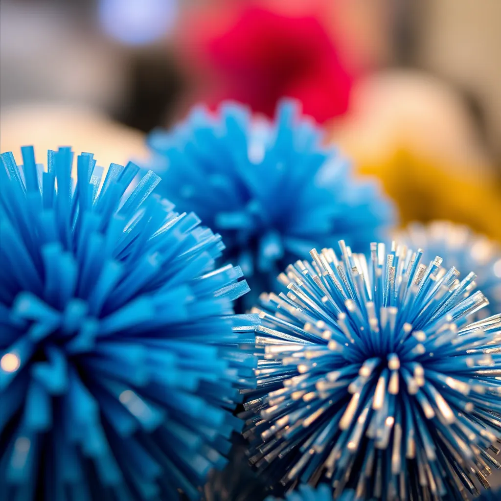 The Stylish Impact of Blue and Silver Pom Poms